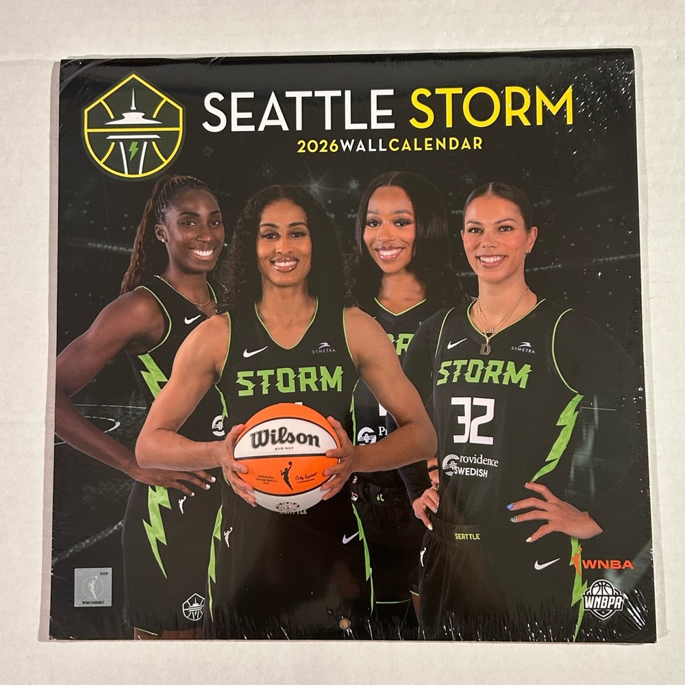 New Sealed Seattle Storm 2026 Wall Calendar WNBA Turner Licensing Design Group